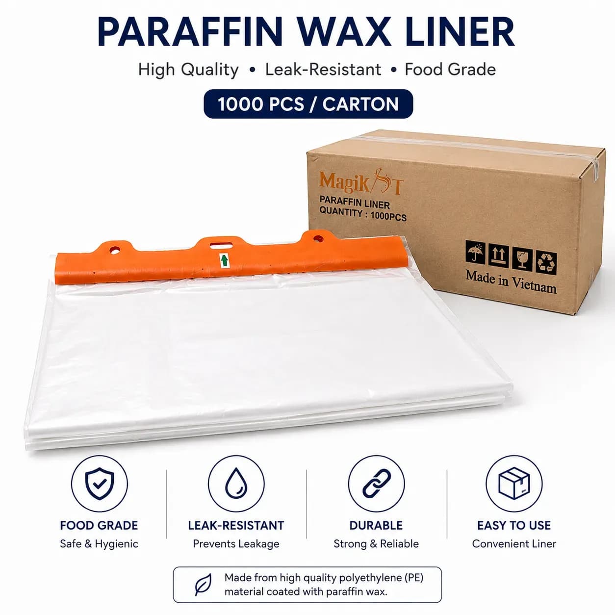 Disposable Paraffin Wax Treatment Liners – 1000PCS/Box