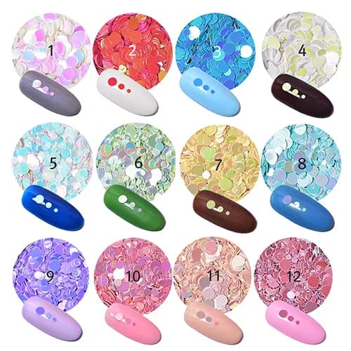 Round 1.0-3.0 Mix High-Gloss Glitter, Choose 1 of 12 Options
