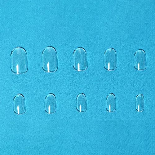 Nail Short Oval Refill Tips - Clear (50 Tips) 1~10 Size Choose 1