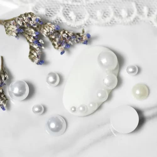 Round, Half Pearl Series (White/Ivory) Choose 1
