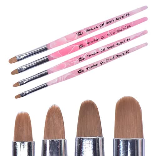 YAAA Premium Round Gel Brush, Choose 1 of 4 Options